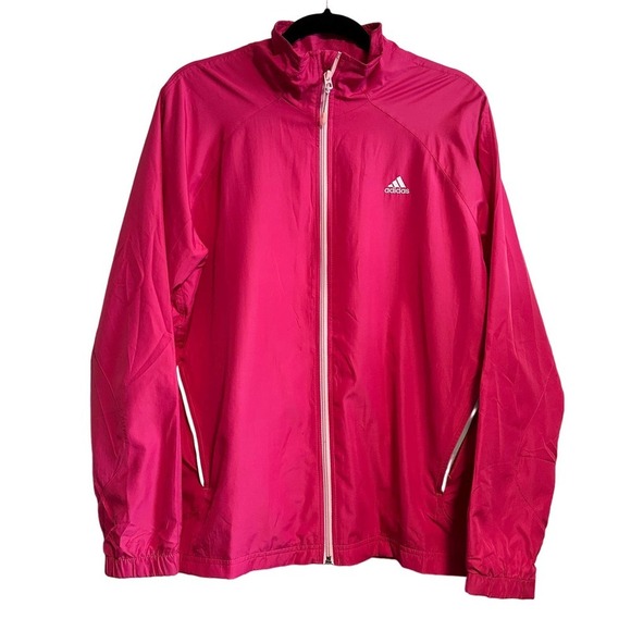 adidas Jackets & Blazers - Adidas Classic Retro Vintage 2010 Pink Reflective Stripe Track Jacket Size XL
